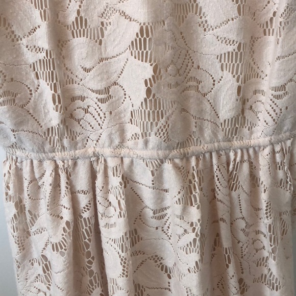 Zara A-Line Sleeveless Lace Dress in Cream sz S - Picture 3 of 6